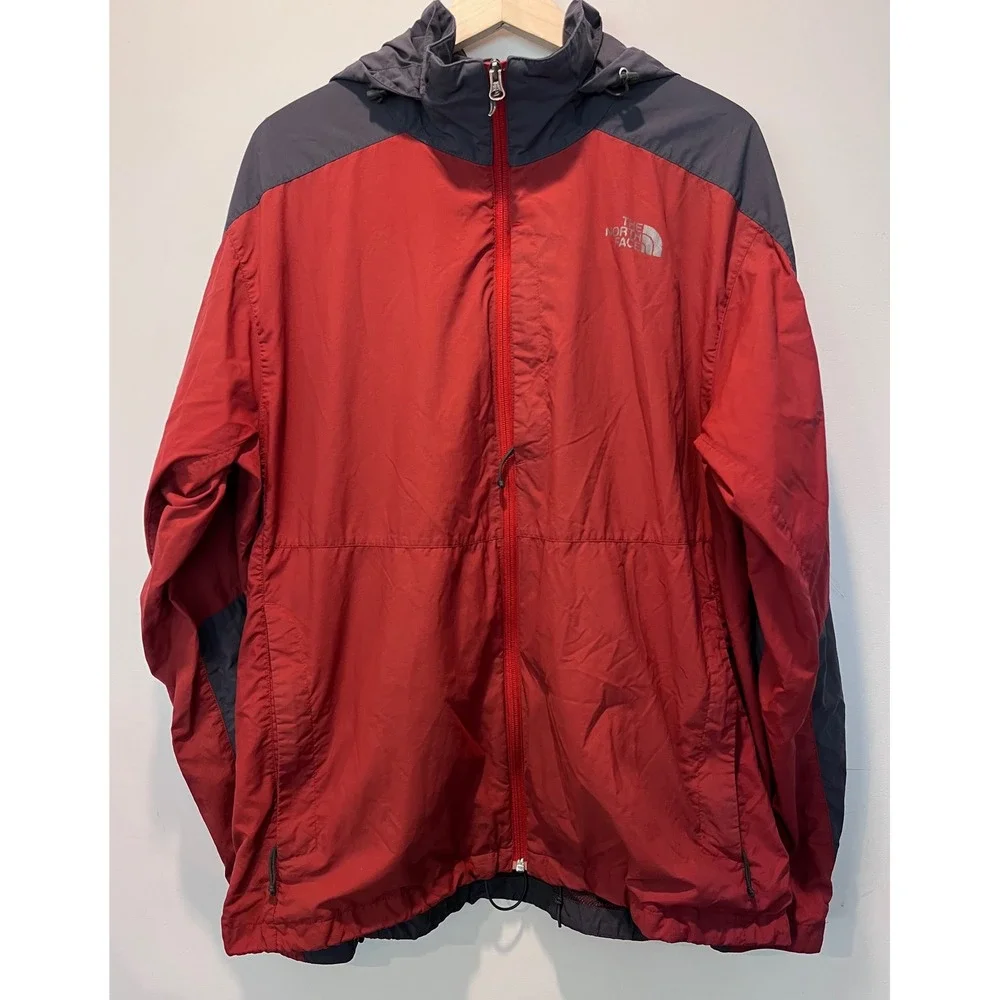 The North Face Men's Hydrenalite Two Tone Red Long Sleeve‎ Hooded Jacket XL
